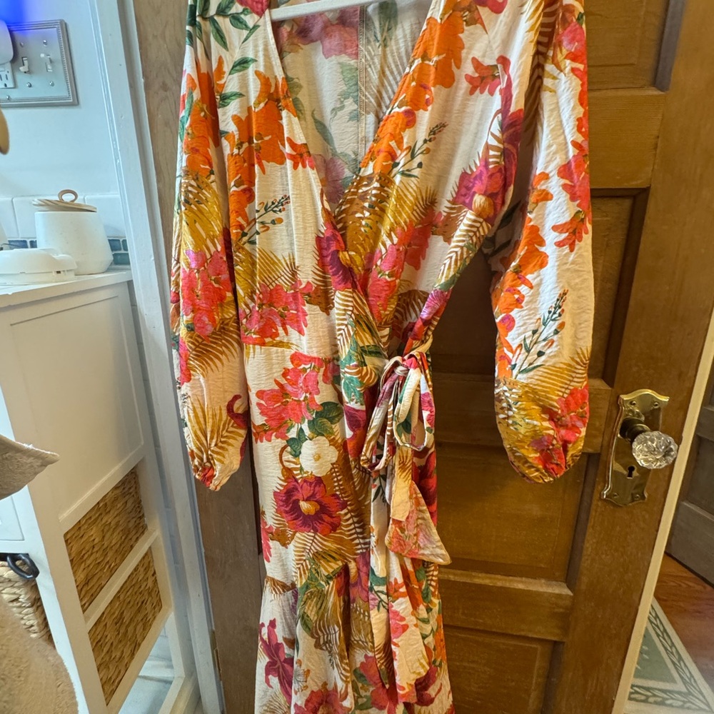 H&M Multicolor Floral Wrap Dress